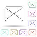 Editorial, image multi color icon. Simple thin line, outline vector of editorial design icons for ui and ux, website or mobile