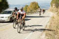 EDITORIAL: IOANNINNA,GREECE, 5 NOVEMBER 2017 , LIGIADES BIKE RACE, ioannina city bike race in the morning uphill road Royalty Free Stock Photo