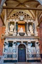 Editorial. June, 2019. Venice, Italy. Monument dedicated to the Doge Giovanni Pesaro in the interior of the Basilica di Santa