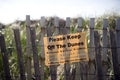 Editorial keep off dunes sign Montauk, New York Royalty Free Stock Photo