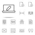 editorial, laptop icon. editorial design icons universal set for web and mobile