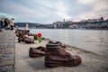 Shoes on the Danube Bank in Budapest Royalty Free Stock Photo
