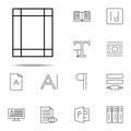 editorial, margin icon. editorial design icons universal set for web and mobile