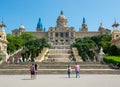 Editorial. May, 2018. Mount Montjuic, Barcelona, Spain. The National Palace, where the National Museum of Art of Catalonia