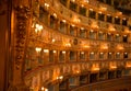 Editorial. May, 2019. Venice, Italy. Fragment of the decoration of the part of the theater in  La Fenice Royalty Free Stock Photo