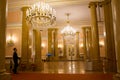 Editorial. May, 2019. Venice, Italy. Hall and Chandeliers of the La Fenice Theatre Royalty Free Stock Photo