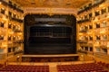 Venice, Italy. Richly decorated auditorium of the La Fenice Theatre Royalty Free Stock Photo