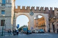 Editorial. May, 2019. Verona, Italy. Medieval City Gate Portoni Della Bra