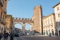 Editorial. May, 2019. Verona, Italy. View of the Medieval City Gate Portoni Della Bra