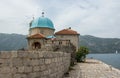 The island of Our Lady on the reef is located near Perast Royalty Free Stock Photo