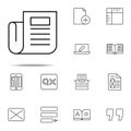 editorial, newspaper icon. editorial design icons universal set for web and mobile