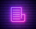 editorial, newspaper neon icon. Elements of editorial design set. Simple icon for websites, web design, mobile app, info