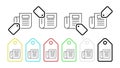 Editorial, newspaper vector icon in tag set illustration for ui and ux, website or mobile application