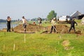 A group of scientists is conducting archaeological excavations in siberian village. Beginning of works