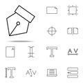 editorial, pen tool icon. editorial design icons universal set for web and mobile