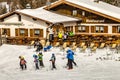 EDITORIAL people skiing in Alta Badia