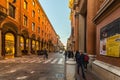 EDITORIAL, PEOPLE WALKING IN SHOPPING STREET IN BOLOGNA