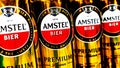 Editorial photo on Amstel theme. Illustrative photo for news about Amstel - a Dutch beer brand