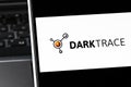 Editorial photo on Darktrace theme.  Illustrative photo for news about Darktrace - an AI company that specialises in cyber defense Royalty Free Stock Photo