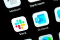 Editorial photo on Slack theme. Illustrative photo for news about Slack - a business communication platform