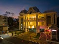 editorial Phuket,Thailand-May,20,2023:time lapse lighting show ancient building at Phuket city.