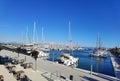 EDITORIAL: PREVEZA PORT, GREECE, 3 JULY 2021, SHIPS IN THE PORT, port of preveza city ships boats yatch Royalty Free Stock Photo