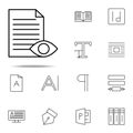 editorial, proof reading icon. editorial design icons universal set for web and mobile