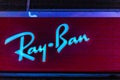 Editorial, Ray ban logo Royalty Free Stock Photo