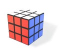 Editorial realistic vector illustration of Rubik s cube.