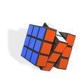 Editorial realistic vector illustration of Rubik s cube.