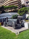 Editorial sculpture of race car and driver Monte Carlo Monaco