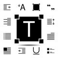 editorial, select, text icon. Simple glyph, flat vector of Text editor set icons for UI and UX, website or mobile application