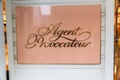 Editorial, Sign or logo of Agent Provocateur, landscape Royalty Free Stock Photo