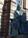 editorial statue David Hume philosopher on Royal Mile Edinburgh, Scotland, Uk