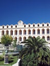 Editorial statue Honore Daumier the artist in front of Intercontinental Hotel Marseille France