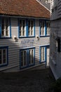 Stavanger Norway Greek restaurant in a wooden building by the narrow street