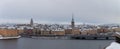 Classic view of Stockholm Sweden and the old town behind the bridge on a winter day Royalty Free Stock Photo