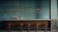 Editorial Style Photograph Of A Bar In A Simple Brutalist Environment