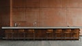 Editorial Style Photograph Of A Bar In A Simple Brutalist Environment