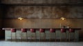 Editorial Style Photograph Of A Bar In A Simple Brutalist Environment