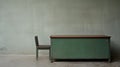 Editorial Style Photograph Of Bureau In Simple Brutalist Environment