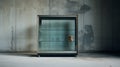 Editorial Style Photograph Of Curio Cabinet In Simple Brutalist Environment