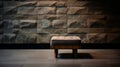 Editorial Style Photograph Of Footstool In Simple Brutalist Environment