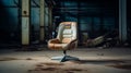 Editorial Style Photograph Of Gaming Chair In Simple Brutalist Environment