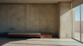 Editorial Style Photograph Of Murphy Bed In Simple Brutalist Environment