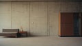 Editorial Style Photograph Of Murphy Bed In Simple Brutalist Environment