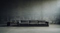 Editorial Style Photograph Of Sectional Sofa In Simple Brutalist Environment