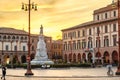 Editorial, sunset on Piazza Saffi in forli