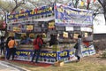 Editorial: Surajkund, Haryana, India: People checking out shops in 30th International crafts Carnival