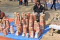 Editorial: Surajkund, Haryana, India: Regional Craft shops in 30th International crafts Carnival.